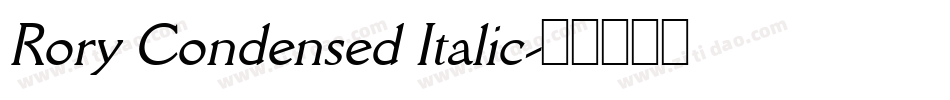 Rory Condensed Italic字体转换